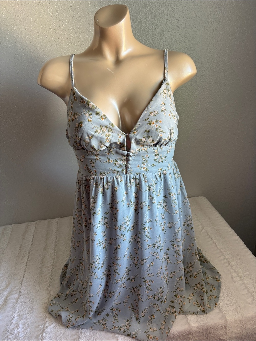 Floral Mini Dress Cottagecore Coquette Y2K NEW